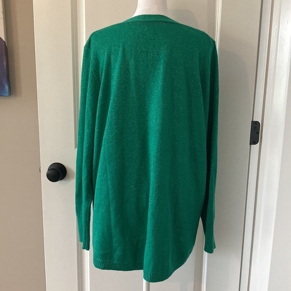 Apt. 9 XXL green sweater metallic threads - Picture 8 of 12